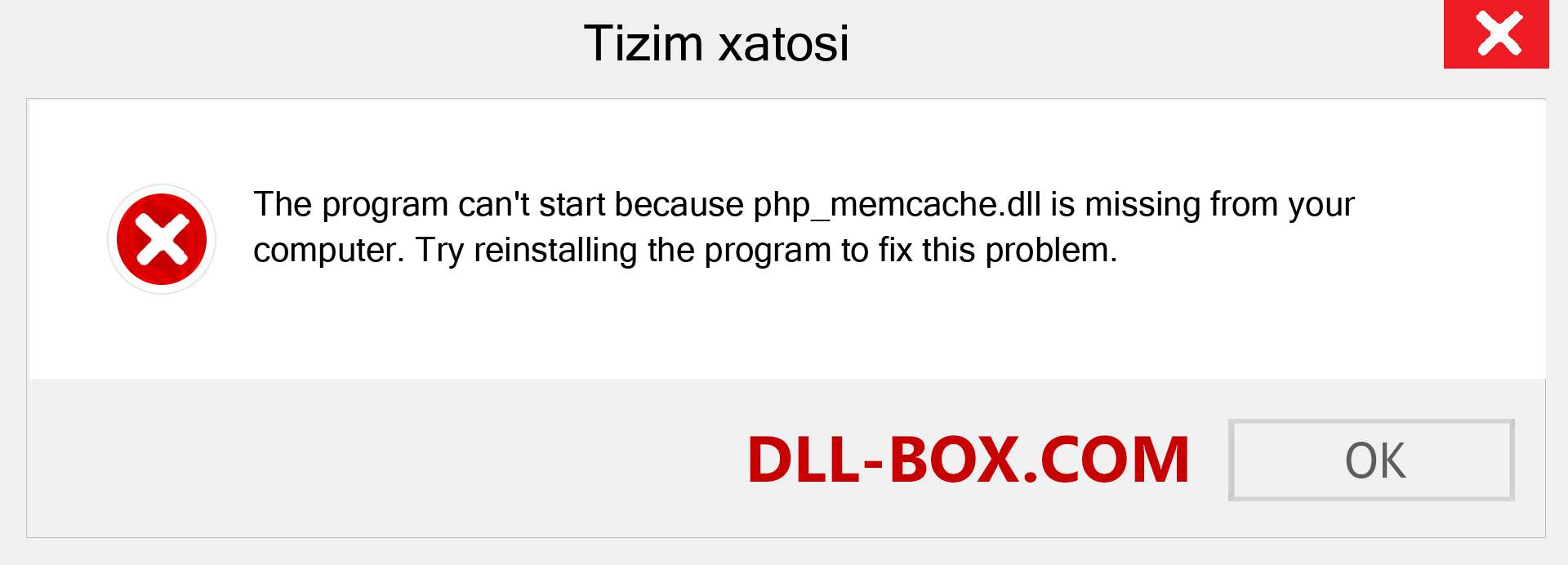 php_memcache.dll fayli yo'qolganmi?. Windows 7, 8, 10 uchun yuklab olish - Windowsda php_memcache dll etishmayotgan xatoni tuzating, rasmlar, rasmlar